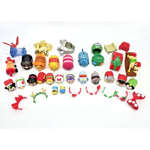 Disney Other - Lot of 36 Disney Tsum Tsum Figures & Accessories Large Medium Small Mini Pixar